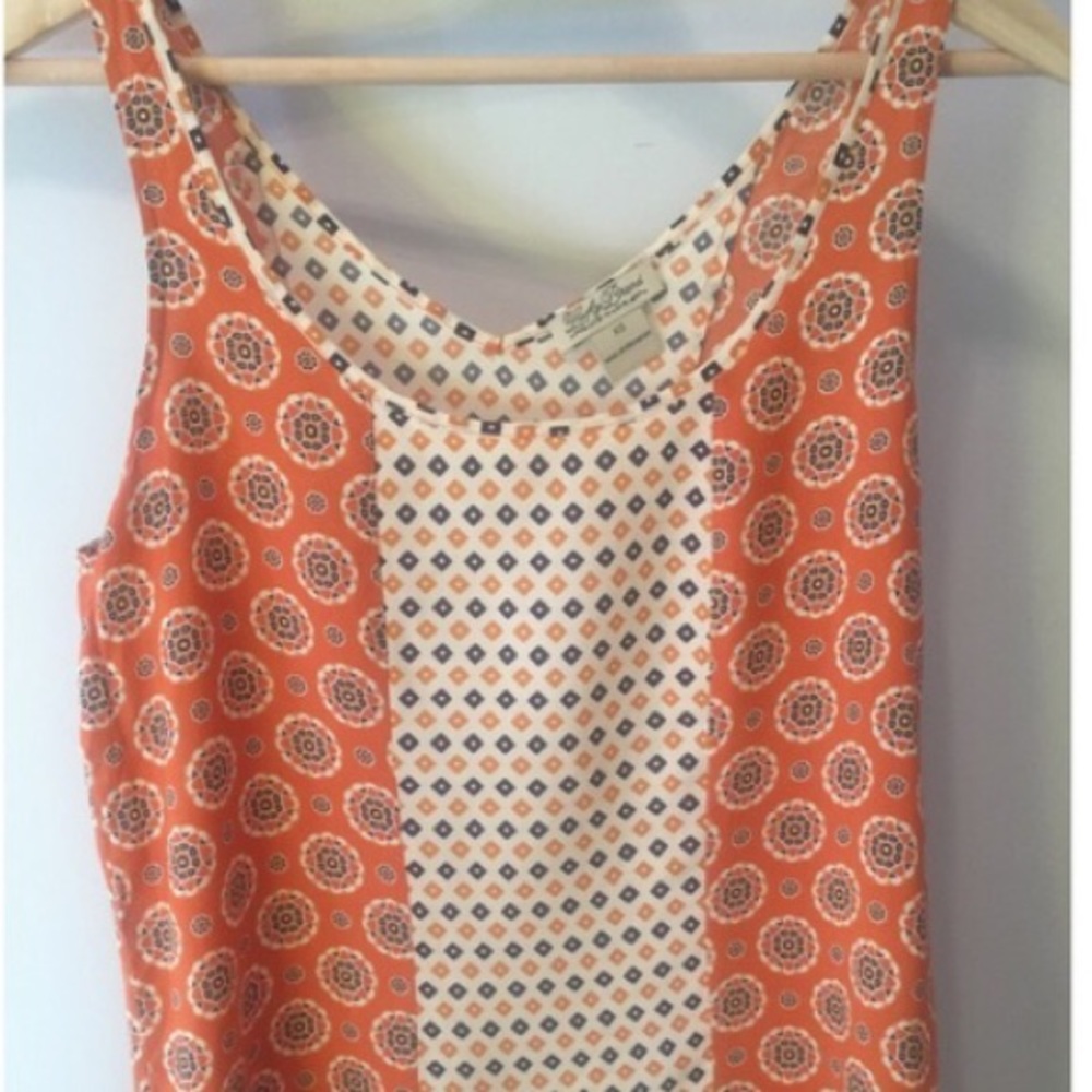 Luck Brand orange boho tank XS